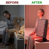 Red Light Therapy, Red near Infrared LED Panel, 72 Quad Chip Flicker Free Leds, Ultra Series, Clinical Grade Device - Popular — Before & After